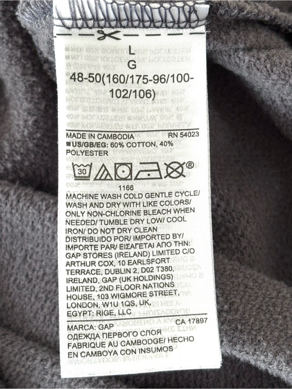 Gap Factory Half-Zip Mockneck Sweatshirt Soft Black Size L - Picture 5 of 6
